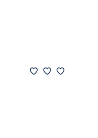 小心心 -  white navy.