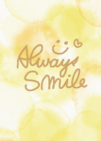 いつも笑顔-水彩黄色-