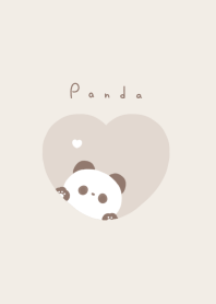 Panda in Heart/beige
