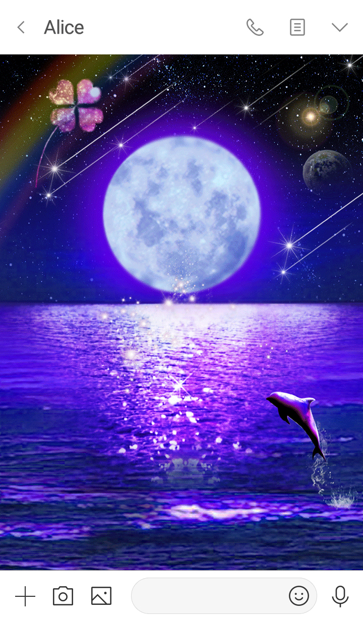 Lucky Moon and Dolphin