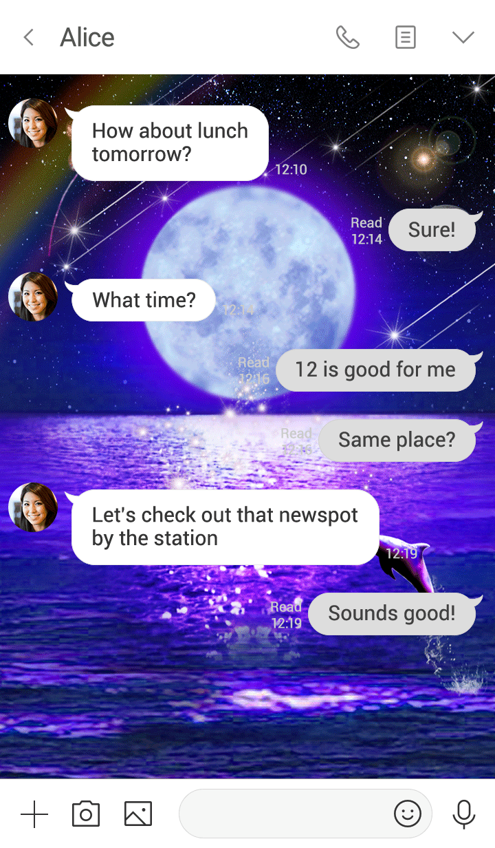 Lucky Moon and Dolphin