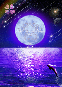運気上昇 月とイルカ
