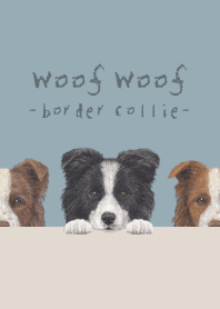 Woof Woof - Border Collie - DUSTY BLUE