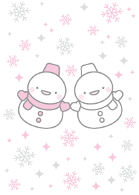 Pink and White: Snowman Combo Theme