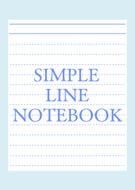 SIMPLE BLUE LINE NOTEBOOK-LIGHT BLUE-YEL