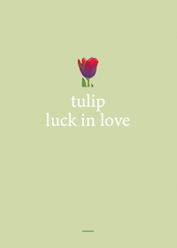 Yellow Green : Love luck tulip