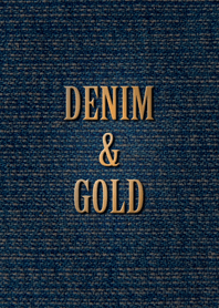 デニムにゴールドメタル