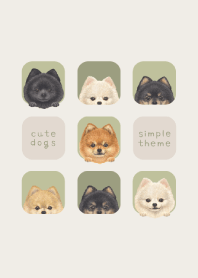 DOGS - Pomeranian - LEAF GREEN