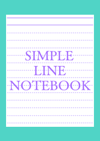 SIMPLE PURPLE LINE NOTEBOOKj-EMERALD