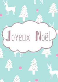 Joyeux Noël/turquoise blue