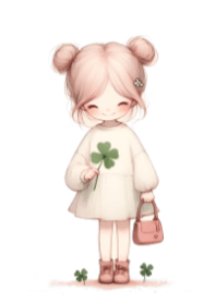 Cute Girl and a Clover V.49