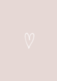 HEART / SIMPLE / PINK BEIGE