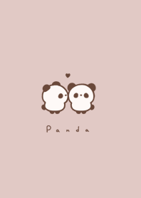 Panda Couple 2/pink beige