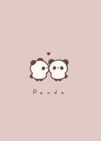 熊貓情侶 /pink beige