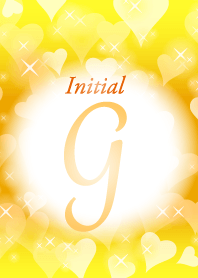 【G】イニシャル❤️ハート-オレンジ-