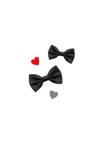 Ribbon and Heart - WHITE -