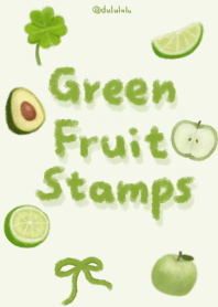 Green Fruit Stamps - Green