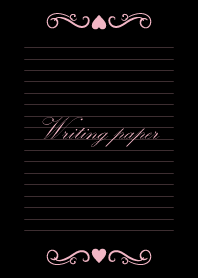 Writing paper-Black&Pink-