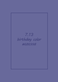birthday color - July 13
