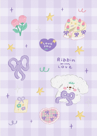 Ribbon with love (purple)