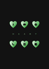 GREEN HEART -black-
