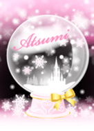 Atsumi-Snow dome-Pink-