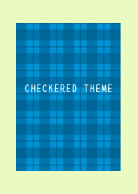 BLUE CHECKERED THEME-YELLOW GREEN
