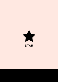 Simple Lucky Star / Pale Peach&Black