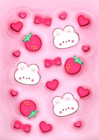Plump&Cute/Bunny Heart/Strawberry Pink