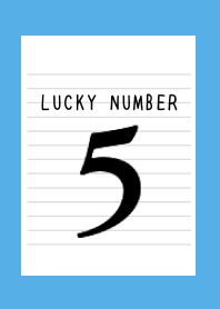 LUCKY NUMBER 5 NOTEBOOKj-BLUE