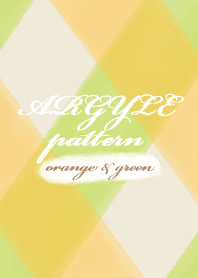 ARGYLE pattern [orange & green]