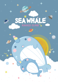 Whale Unicorn Candy Cotton Sky