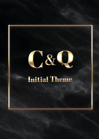[ C&Q ]  Initial Theme Gold Black