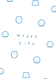 Marine Friends(pattern)/blue white