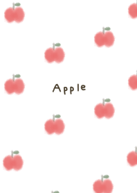 水彩リンゴ柄。かわいい。