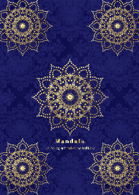 運気アップ！曼荼羅「Mandala」濃紺