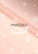 Pink gold and stars. Soft glitter.