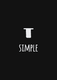 シンプルイニシャル-T＊ブラック