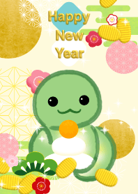 Happy New Year(2025, Rice cake, snake )