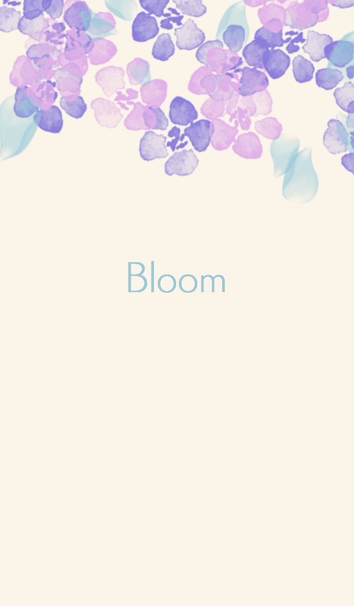 Pale tone watercolor flowers