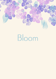 Pale tone watercolor flowers