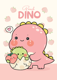 Dino Cute Love Peach