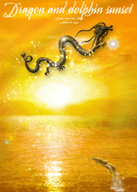 Dragon and dolphin sunset