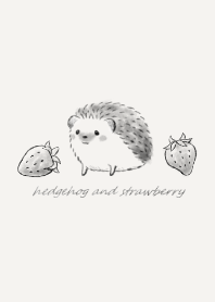 Strawberry and Hedgehog -light brown-