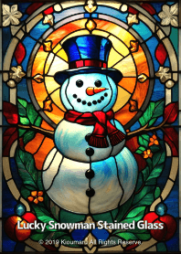 Lucky Snowman Stained Glass