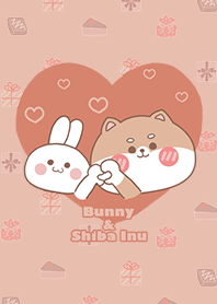 กระต่ายชิบะอินุรูปหัวใจน่ารัก/ส้ม