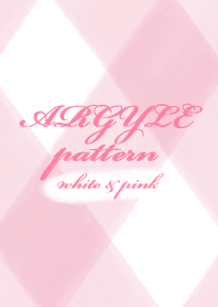 ARGYLE pattern [white & pink]