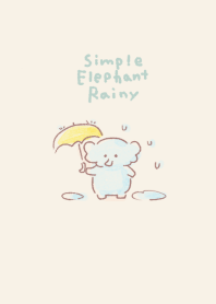 Simple Rainy Day Elephant Beige