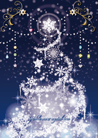 Sparkle snow crystal tree