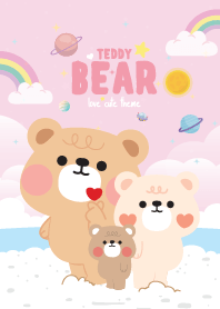 Teddy Bear Cute Galaxy Pink